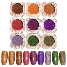 1 Box 1.5g BORN PRETTY Starry Holographic Laser Nail Glitter Powder Holo Dust Manicure Nail Art Glitter Powder Decoration