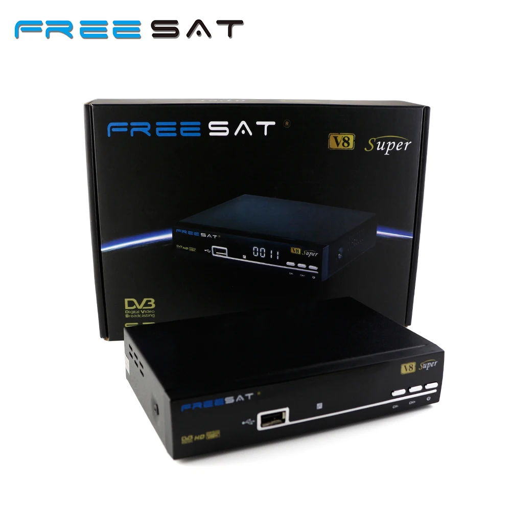 

[Genuine]Freesat V8 Super dvb-s2 satellite receiver Support powervu Cccam youporn IPTV youtube scart satellite receptor decoder