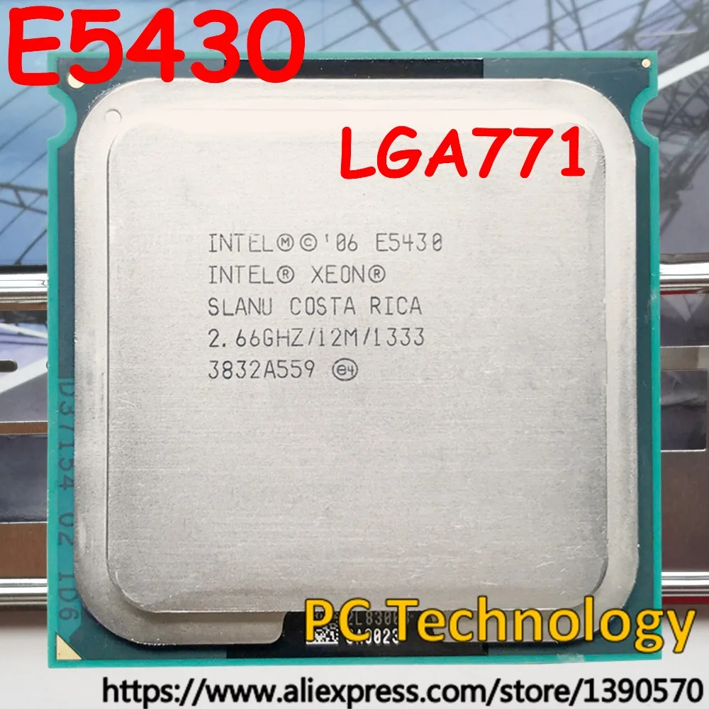 Оригинальный процессор Intel Xeon E5430 2 66 ГГц 12 МБ 1333 LGA771 четырехъядерный Бесплатная