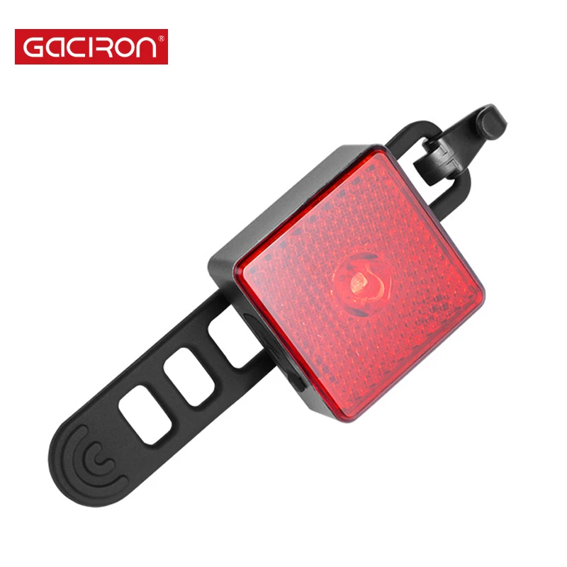 Top Gaciron Smart Tail light 40 Lumen Bike Warning Lamp Bicycle Rear Light LED Rechargeable Waterproof Hangable for Riding Running 0