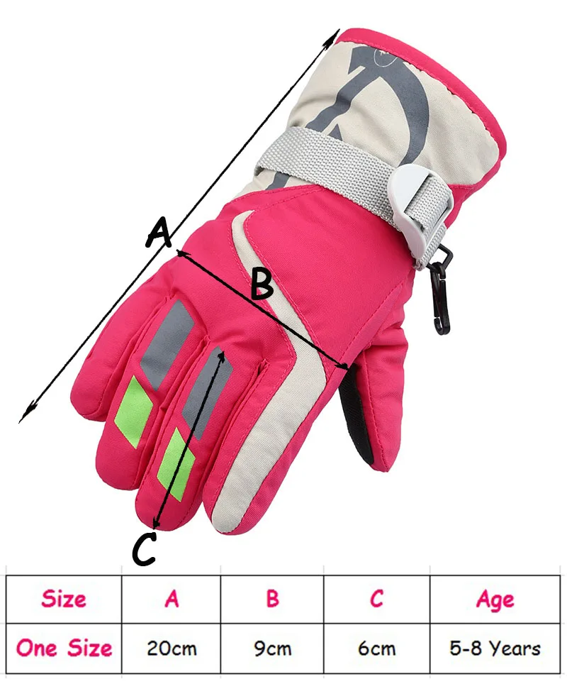 Детские лыжные перчатки для мальчиков и девочек, водонепроницаемые зимние теплые детские перчатки для альпинизма, велоспорта, спорта на открытом воздухе, ветрозащитные детские варежки