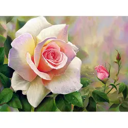 DIY Алмазная вышивка розовая роза, 5D алмазная живопись, вышивка крестом, 3D, Алмазная мозаика, рукоделие, ремесла, Рождество, подарок KBL