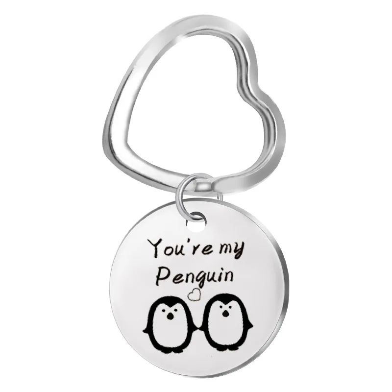 Ты мой Пингвин из нержавеющей стали кулон ожерелья брелок DIY набор ювелирных изделий подарок для влюбленных на день рождения