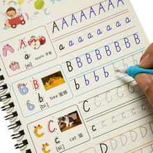 5 Style Children Basic strokes / alphabet / English / stick figure / number copybook Chinese Character Han Zi can be reused