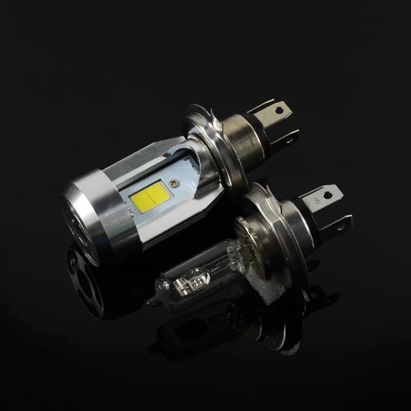 

1x COB Led M4/H4 HS1 Motocicleta Farol Fog Lamp Hi-Low Feixe de Luz Branca 6000K Motor haedlamps