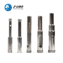 Z-LION 5 pçs diamante bur para blocos de vidro mármores telha wet saw núcleo broca broca buraco de vidro ferramenta abrasiva para diy ofício