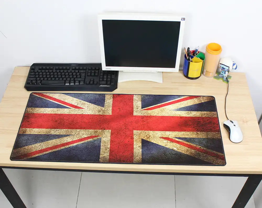 HD Pattern Vintage Gaming Mouse Pad Plain Extend UKUSKorea Flag - HD Pattern Vintage Gaming Mouse Pad Plain Extend UKUSKorea Flag
