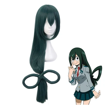 

Anilnc Long Straight Dark Green My Hero Academic Asui Tsuyu Synthetic Cosplay Wigs For Women