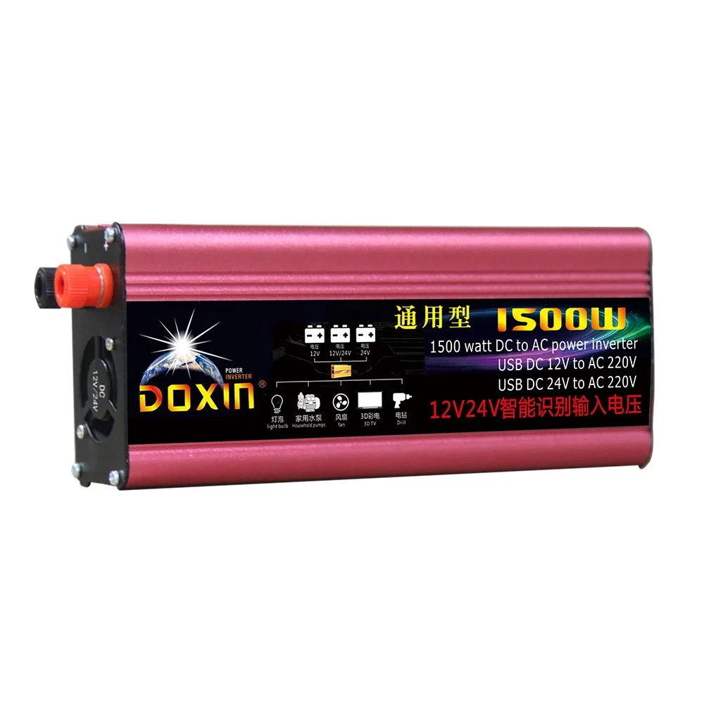 1500 W 12 V/24 V обычный инвертор DOXIN автомобиля Мощность конвертер 220 В 110 в бытовой