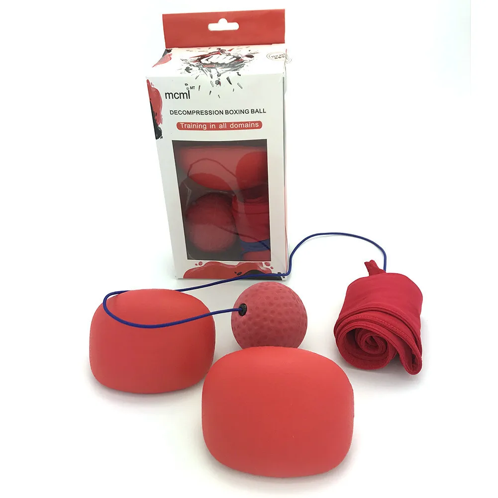 Боевой мяч боксерское оборудование с головным диапазоном для тренировки скорости рефлектора боксерский удар Муай Тай упражнения красный