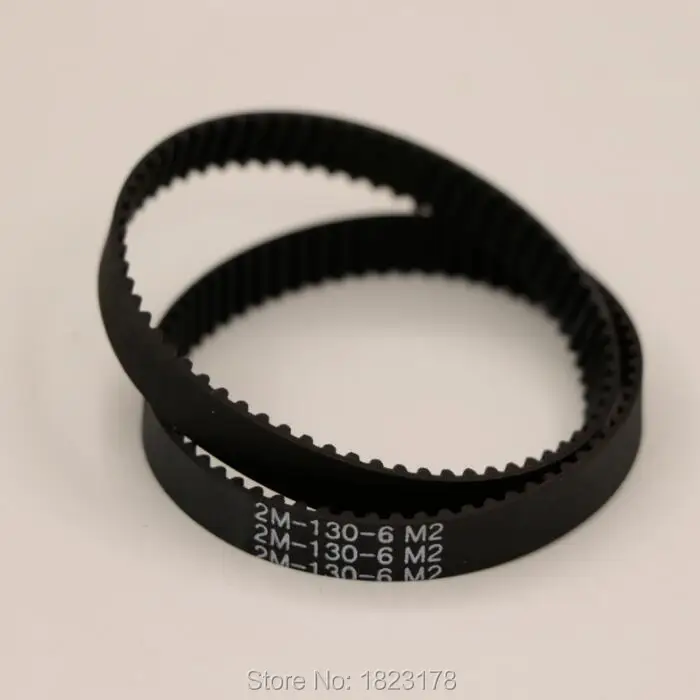 

1PCS/LOT 3D printer belt closed loop rubber GT2-130mm timing belt teeth 65 length 130mm width 6mm 130-2GT-6