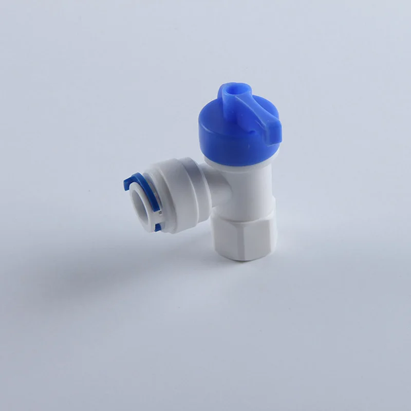 

1/4" 3/8" OD Hose 1/4"BSP Female Thread Elbow Quick Connect Pressure Tank Plastic Ball Valve RO Water Reveser Osmosis Fitting