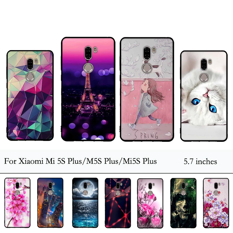 

Soft TPU Silicone Case For Xiaomi Mi 5s Plus /M5s Plus/Mi5s Plus Case Cover Coque for Xiaomi 5s Plus 5SPlus MI5SPlus Cover Bags