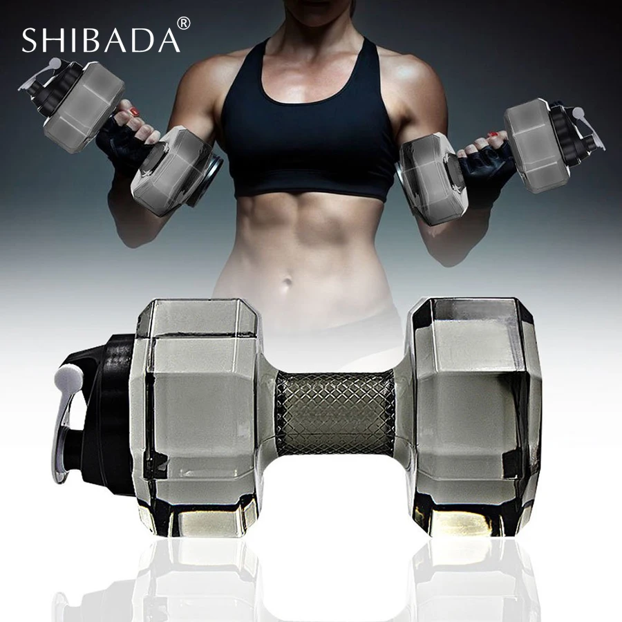 SHIBADA 2.2L Dumbbell Plastic Large Capacity Fitness Equipment Water
