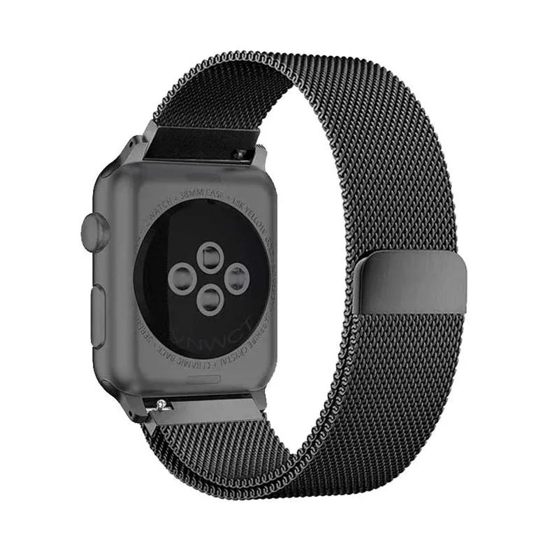 Ремешок для наручных часов Apple watch, ремешок 42 мм, 38 мм, correa наручных часов iwatch, 44 мм 40 мм серии 4/3/2 нержавеющая сталь ремешок для часов, Миланская петля, браслет аксессуары