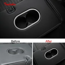 Tonlinker наклейки на крышку заднего подлокотника водная чашка для Volkswagen Tiguan 2009-17 автомобильный Стайлинг 1 шт. наклейки на крышки из нержавеющей стали