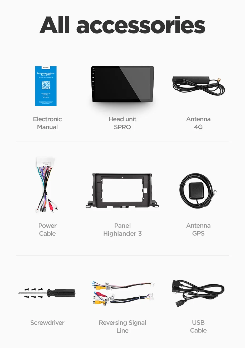 Top TEYES SPRO Car Radio Multimedia no 2 din android Video Player Navigation GPS For Toyota Highlander 2 XU50 2013-2018 26