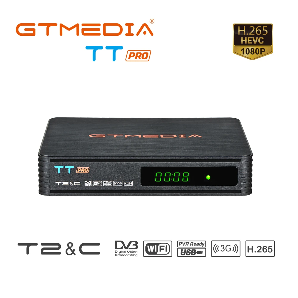 GTMEDIA TT PRO Россия DVB T2/T наземный ТВ приемник приемный тюнер комбо wifi DVB T2 H.265 DVB-C ТВ-бокс декодер Youtube Biss