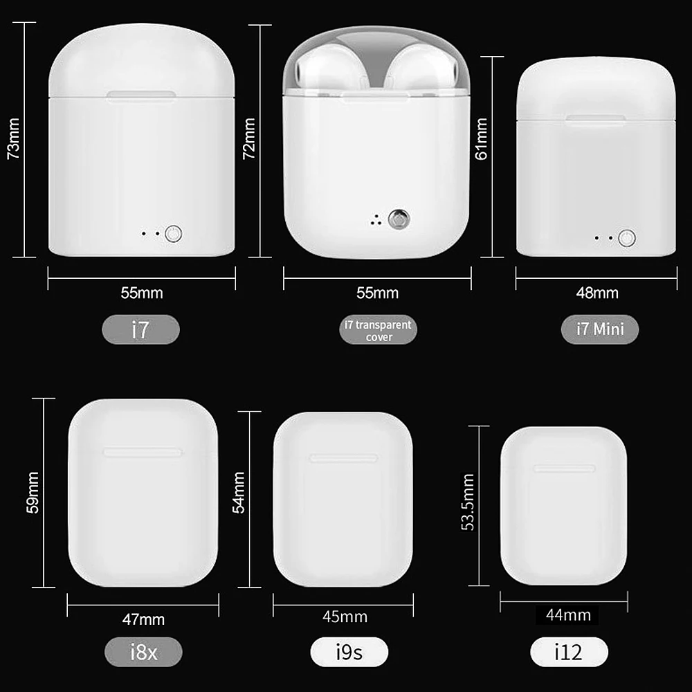 Bluetooth Earphones I12 TWS Wireless Earbud Touch Air Pods Headset for