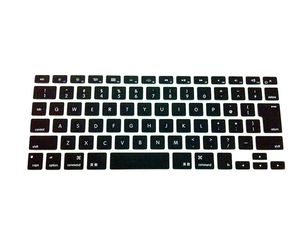 Japanese JP keyboard Color English Letter Keyboard Cover Skin Protector For Apple MacBook Air Pro Retina 13 15 17 F Mac Air