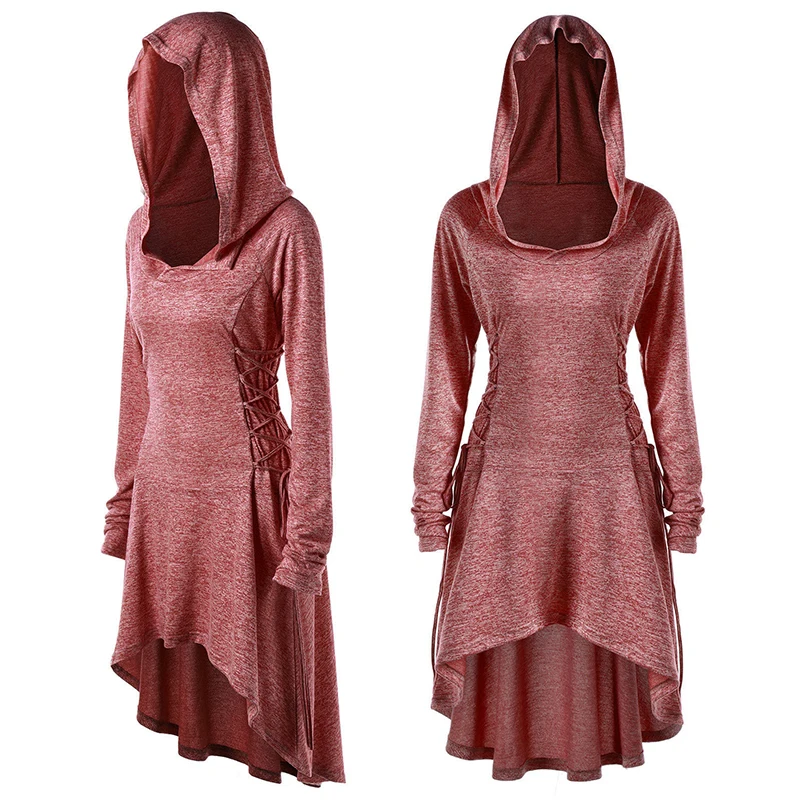 

Halloween Hooded Medieval Gothic Renaissance Dress Gown Costume Cosplay Party