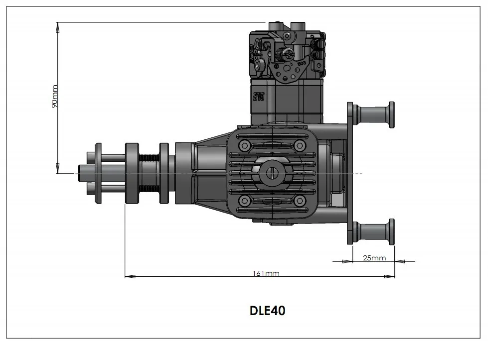 DLE40 газовый двигатель 40CC двойной бензин электронное зажигание для Радиоуправляемая модель самолета