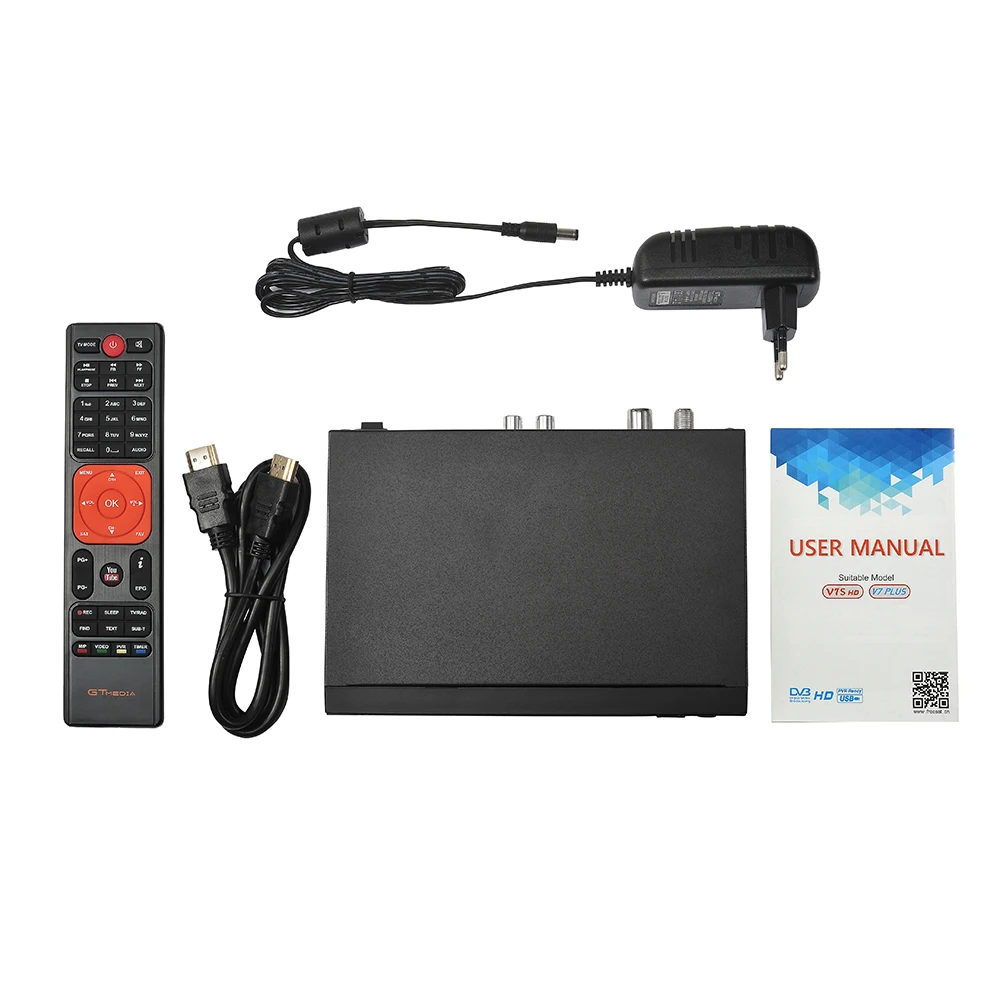 GTmedia V7 Plus DVB T2 цифровой ТВ-приставка эфирный приемник DVB-T2 DVB S/S2 MPEG-2/-4 H.265 HDMI телеприставка для России/Европы