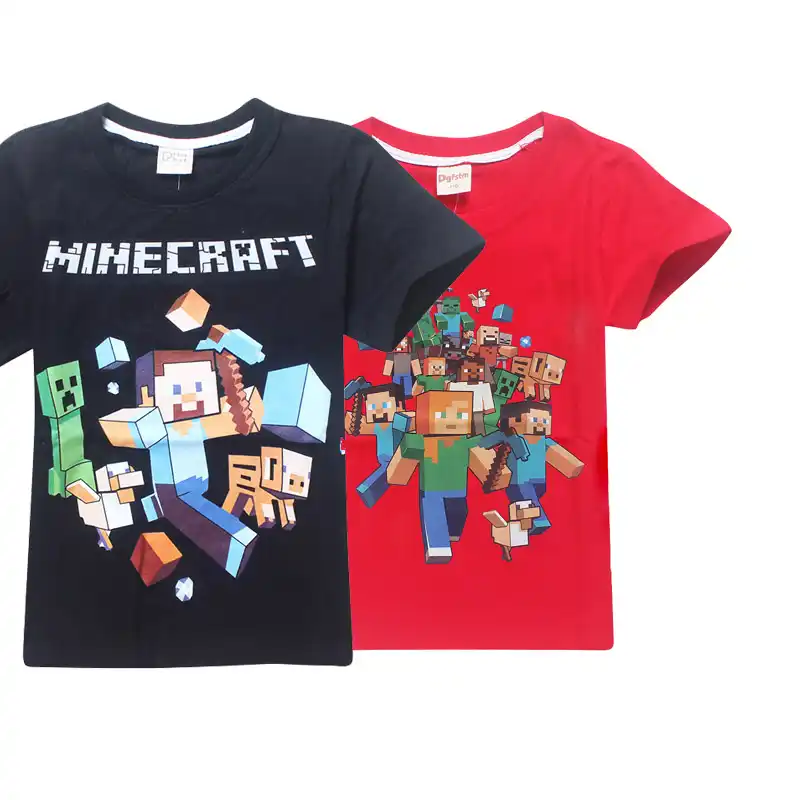 Roblox Algodón Minecraft Dibujos Animados Ropa Casual De Nuestro Mundo Niños Niñas Cinco Noches Freddys Embroma La Camiseta Bebé 6 14year - 
