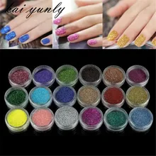 18 цветов Блестящий сверкающий лак для ногтей зеркальный порошок макияж УФ гель DIY хром пигмент Блестящий стрипинг набор Oct 1