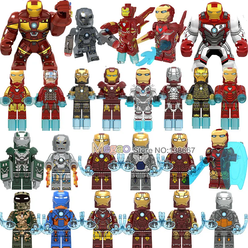 

Single Building Blocks Super Heroes Iron Man Mark9 Mark10 Mark11 Mark12 Mark13 Mark23 Mark26 Mark27 Children Model Toys