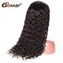 Brazilian Water Wave Pre Plucked 360 Lace Frontal Wig 150 Density Gossip Swiss Lace wig Non Remy Human Hair Wigs for Black Women