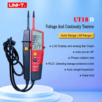 

UNI-T UT18D Voltage And Continuity Tester Auto Range Volt Detectors Pen Date Hold/ LED/LCD Display Digital Multimeter