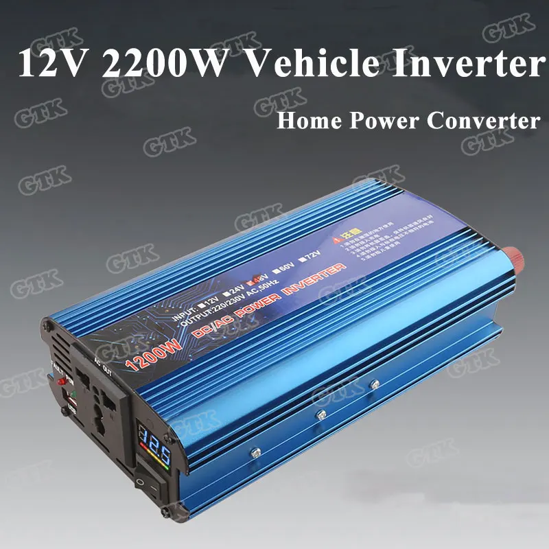 

12V 2200W Home Power Converter Vehicle Inverter 12v 220v 110v To Power Inverters DC AC Voltage Converter with Cigarette lighter