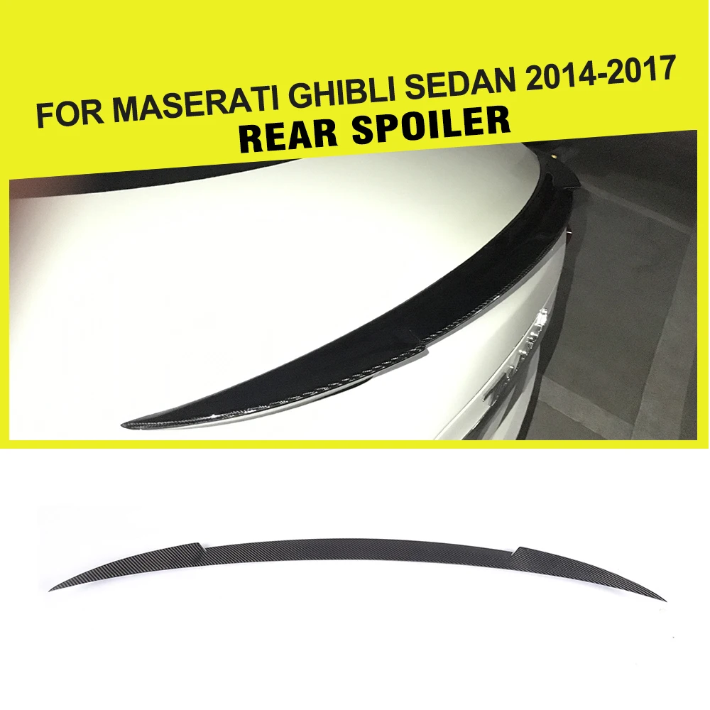 

Carbon Fiber / FRP Car Rear Boot Spoiler Racing Wing Lip for Maserati Ghibli S Q4 Sedan 4 Door 2014 - 2017