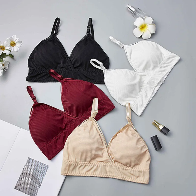 

Sexy Deep V Lace Tube Top 2019 Women Cropped Padded Bra Female Underwear Top