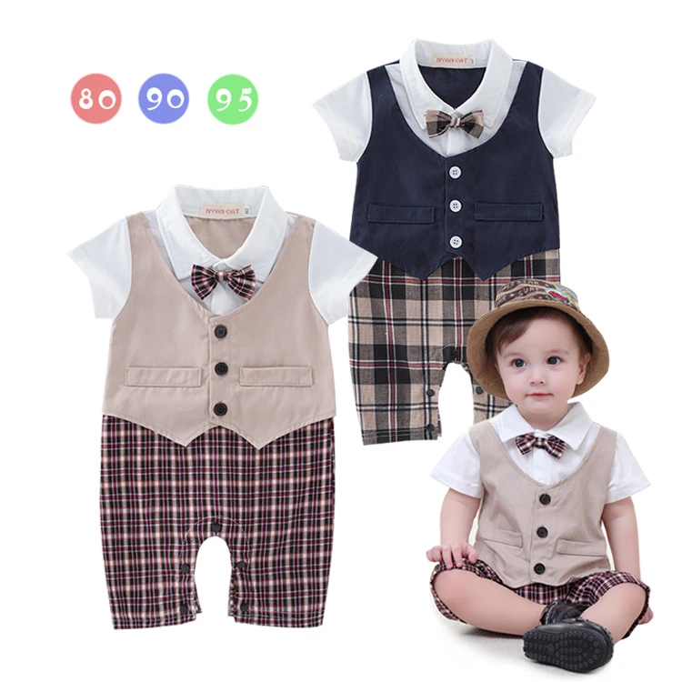 1 Stuck Baby Junge Kind Kleinkind Outfit Jungen Kleidung Hochzeit Anzug Plaid Strampler Outfits Dressy Smoking Overall Hemd Anzug Mode Baby Boy Baby Boy Fashionbaby Fashion Boy Aliexpress