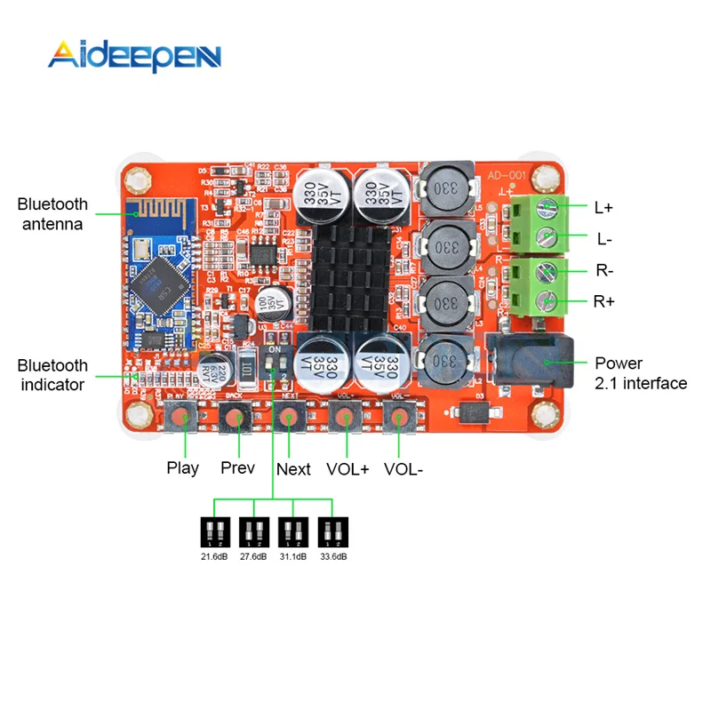 12 В 24 постоянного тока TDA7492P 50 Вт + беспроводной Bluetooth 4 0 аудио приемник плата