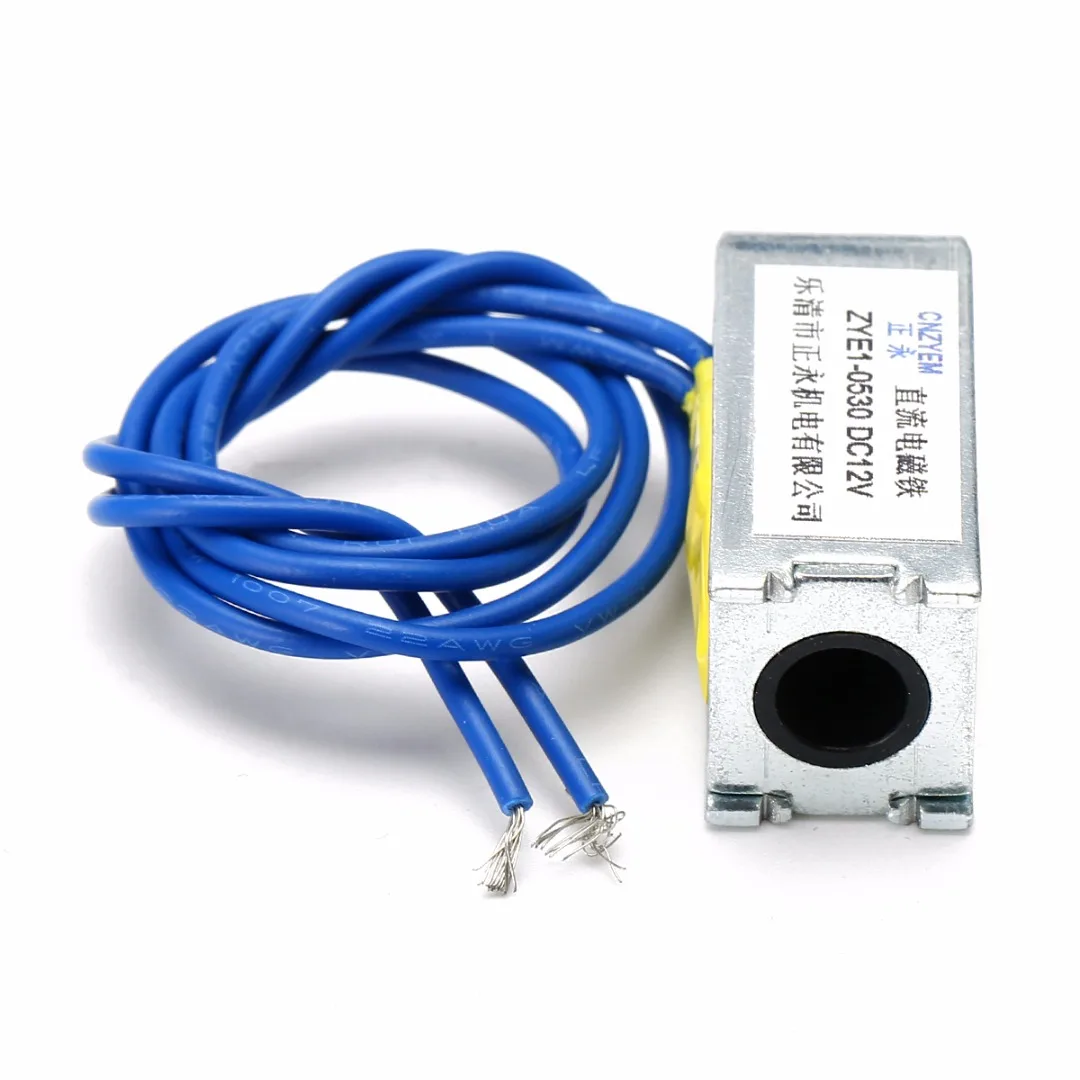 

Open Frame Solenoid ZYE1-0530 DC 12V 1A 10mm Stroke Pull Type Open Frame Style Solenoid Push Electronic Appliances Control