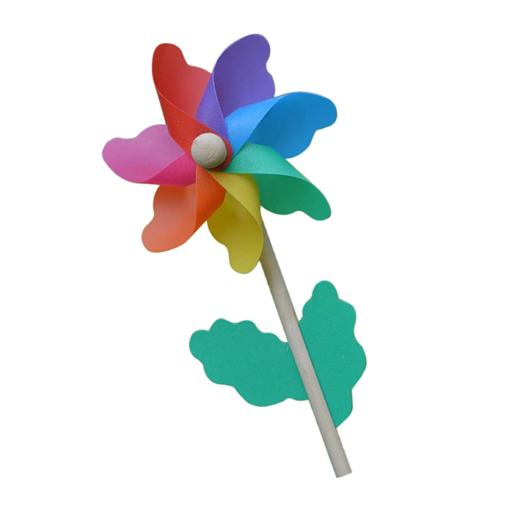 Rainbow Wind Spinner Outdoor Windmill Pinwheel Yard Lawn Garden Decor Craft Gift