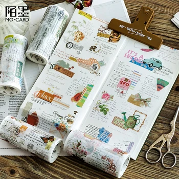 

1pc Cute Collage 10mm Width Washi Tape Decorative Adhesive Tape Diy Scrapbooking Sticker Label Stationery School Supply