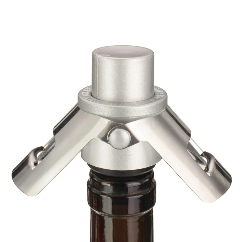 Stainless Steel Bottle Stopper Vacuum Pump Sealed Red Wine Champagne