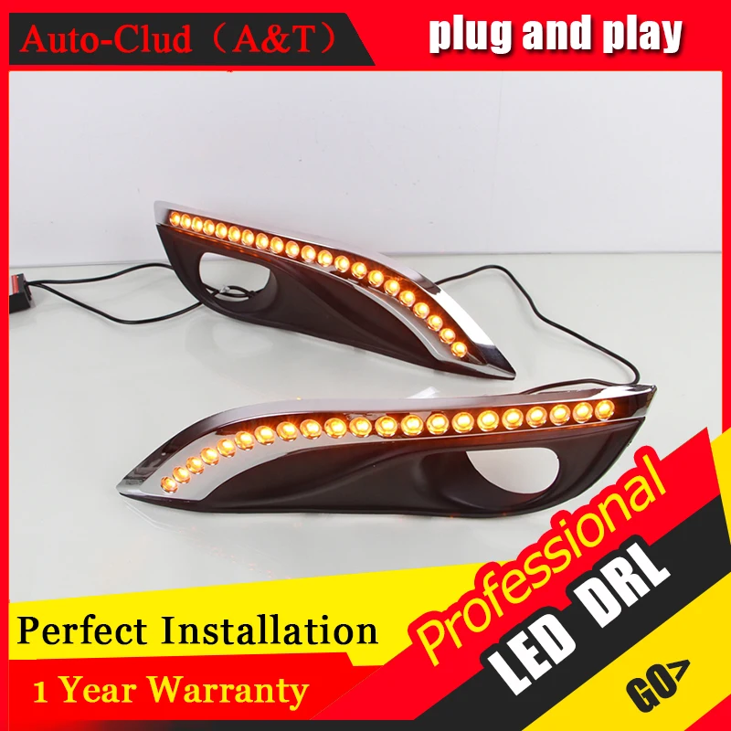Auto Clud car styling For Peugeot 308 LED DRL For Peugeot 308 led fog