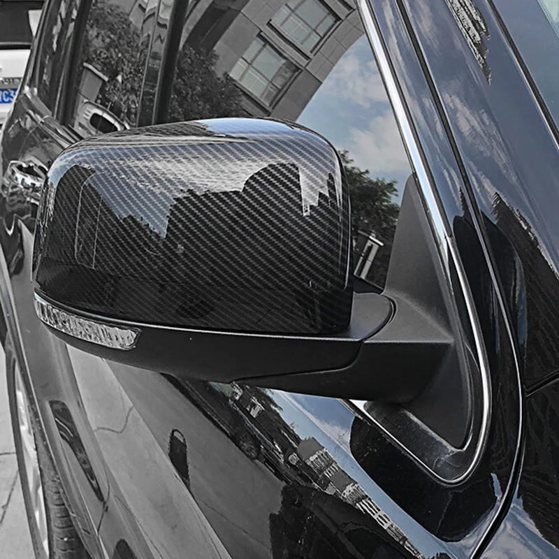 

For dodge durango 2017 2018 2019 ABS Carbon Fibre rearview mirror Garnish Protector Guard Cover Trims Car Styling Accessories