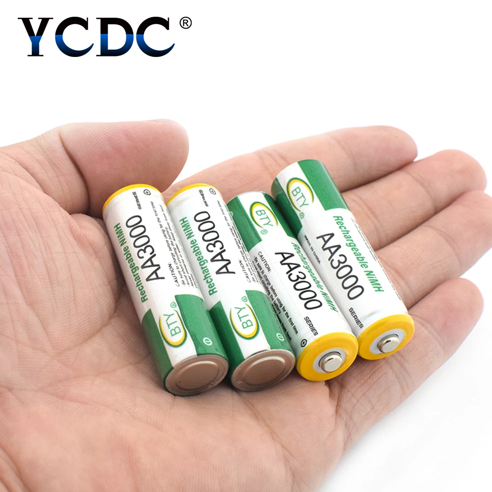 YCDC Самая низкая цена AA аккумулятор BTY LR6 HR6 KAA 3000mAh ni mh аккумуляторная батарея