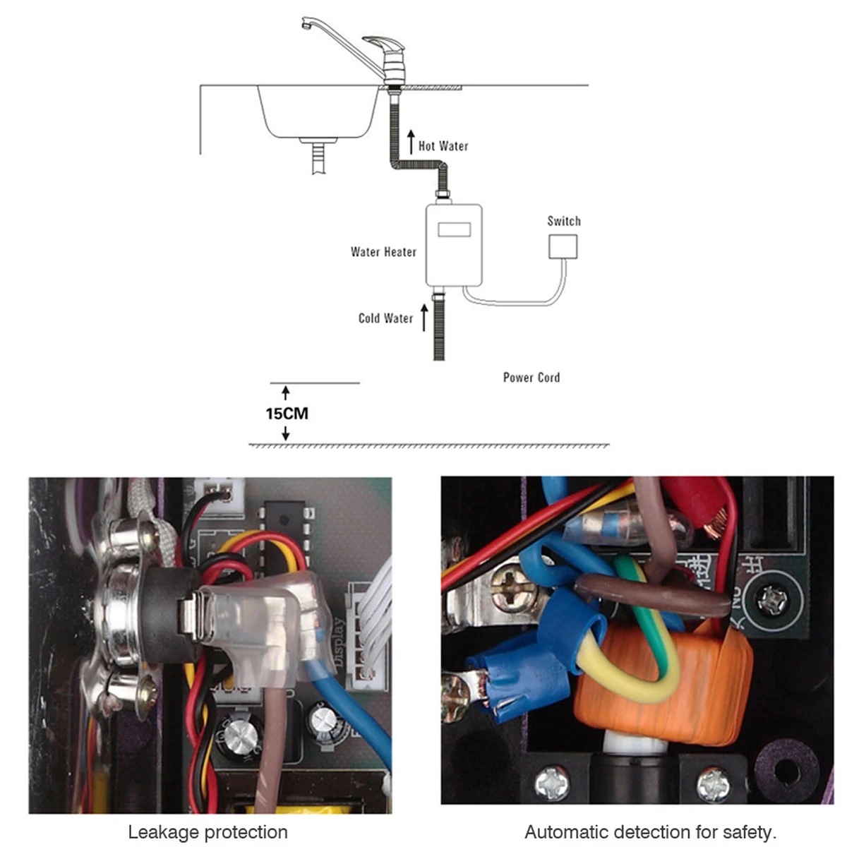 Горячие водонагреватель кран кухня нагрева 3800 Вт мини Tankless мгновение термостат США/ЕС Plug интеллектуальные энергосберегающие