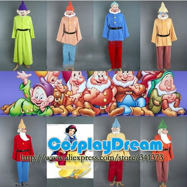 Snow White and The Seven Dwarfs Movie Cosplay Costume Snow White The ...