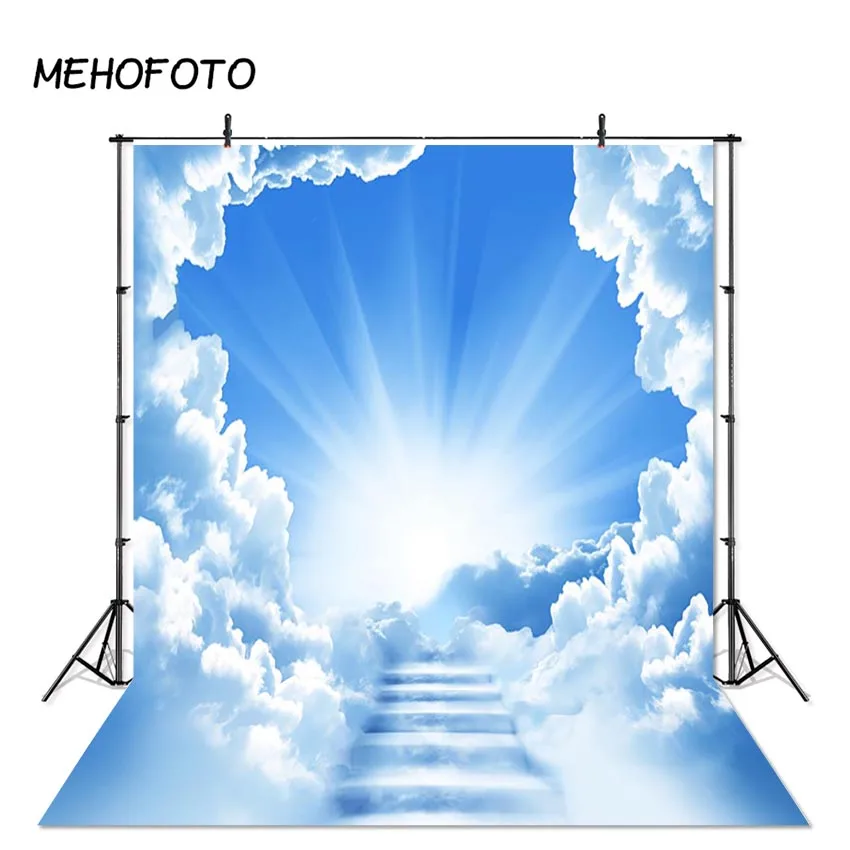 MEHOFOTO небеса фон новорожденный церковь крещение белый фон для фотосъемки облака небо фоны фотостенд реквизит