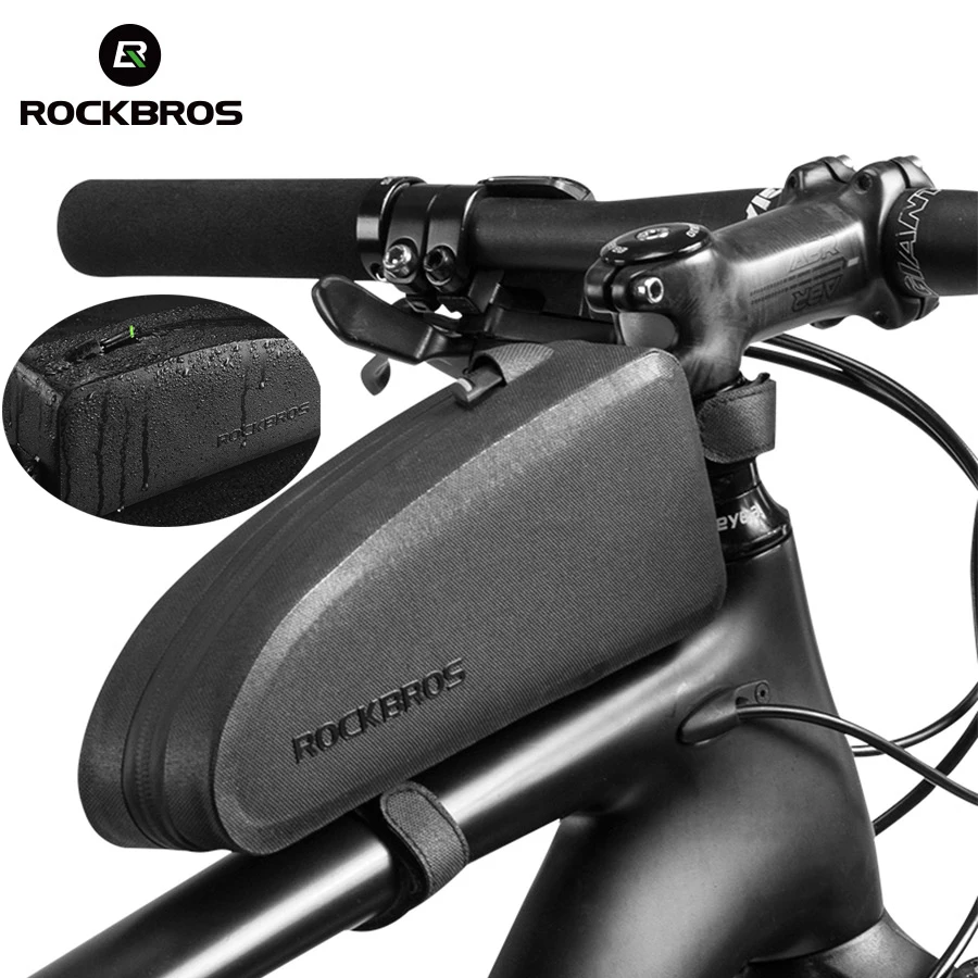 ROCKBROS الدراجات الدراجة دراجة أعلى الجبهة كيس أنبوب للماء حقيبة بإطار كبيرة قدرة MTB دراجة السلة حالة الدراجة اكسسوارات