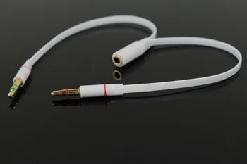 

by dhl 1000pcs 3.5mm Gold Plated Headphone Earphone Audio Cable Micphone Y Splitter Adapter 1 Female to 2 male Connected Cord