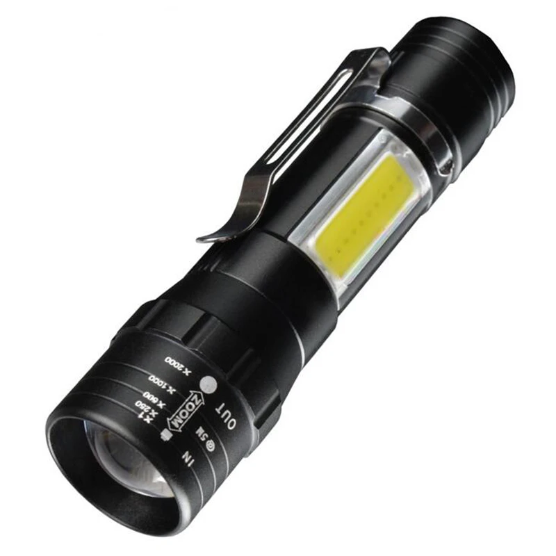 

Bright light flashlight COB side light LED zoom dimming pen clip clip mini models LED lighting led lamps flashlight lamps
